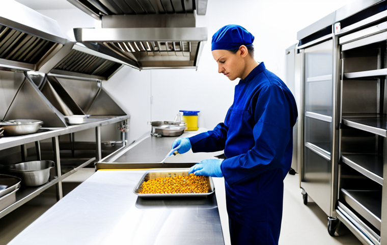 식품위생사 자격증 교재 추천 - **Food Safety Inspection:** "A professional environmental health specialist, fully clothed in approp...