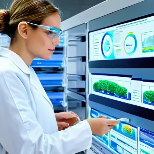 Home 26 식품위생사와 식품공학자의 협업 사례 - **Prompt: Collaborative Food Safety Innovation in R&D**
"A bright, modern food research and deve...