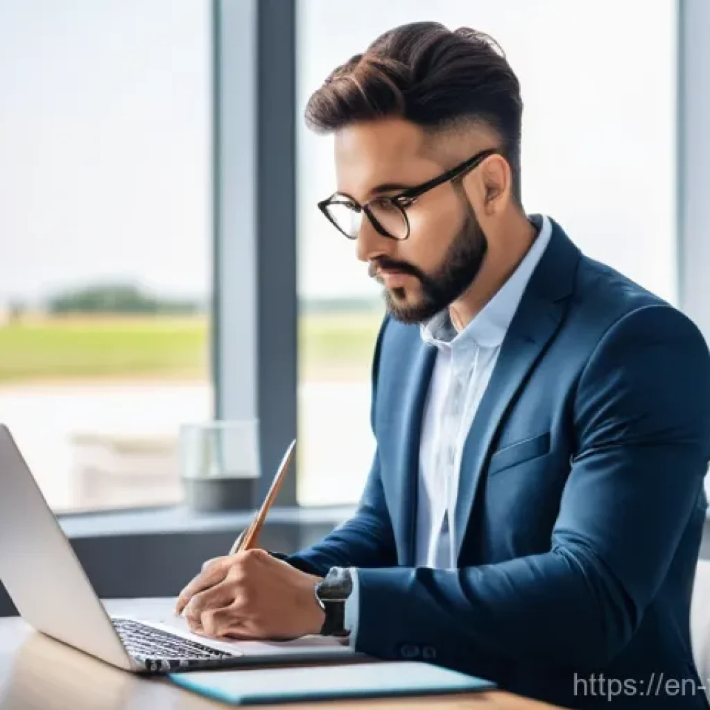 식품위생사 취업을 위한 이력서 작성법 - **Prompt:** A focused and professional individual, appearing to be in their late 20s to early 40s, m...