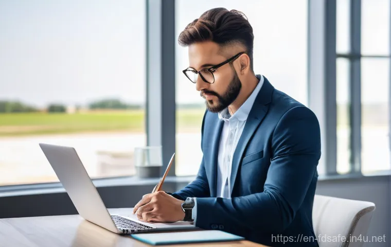 식품위생사 취업을 위한 이력서 작성법 - **Prompt:** A focused and professional individual, appearing to be in their late 20s to early 40s, m...